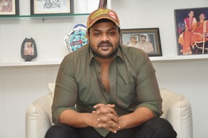 Manoj Interview Stills at Attack Movie